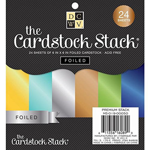 6x6 Solid Foil Cardstock Stack