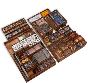 Gloomhaven organizer compatible with the base game and Forgotten Circles expansion.