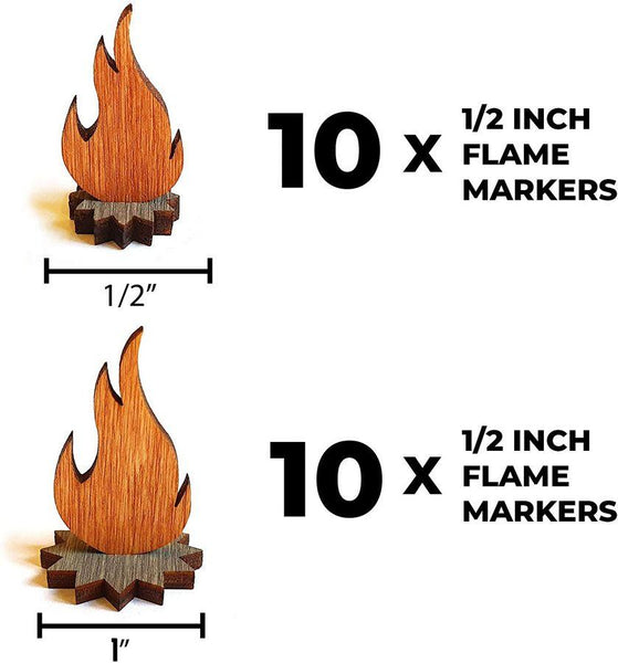 Set of 30 flame markers by Smonex
