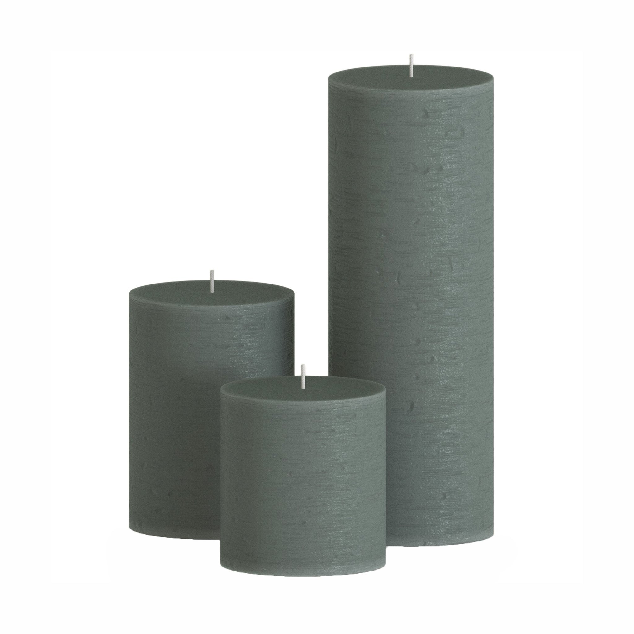 CANDWAX Gray Pillar Mix - 3 inch, 4 inch & 8 inch