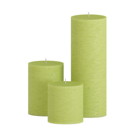 CANDWAX Olive Pillar Mix - 3 inch, 4 inch & 8 inch