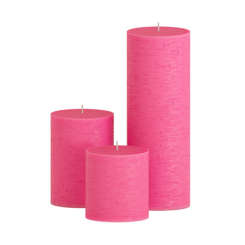 CANDWAX Pink Pillar Mix - 3 inch, 4 inch & 8 inch