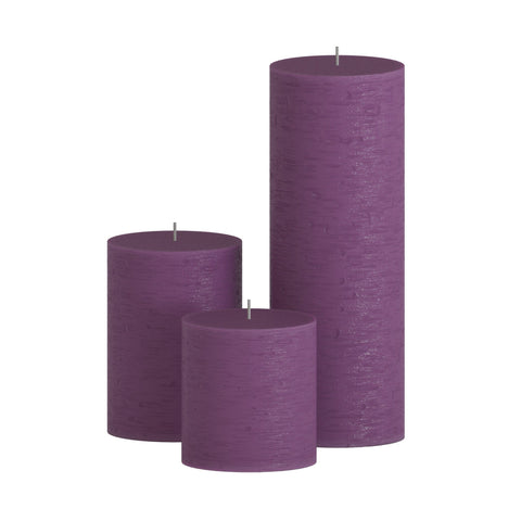 CANDWAX Purple Pillar Mix - 3 inch, 4 inch & 8 inch
