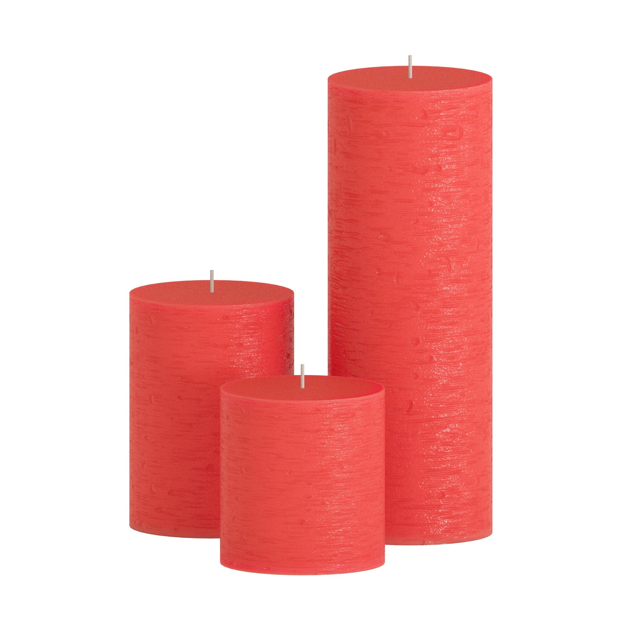 CANDWAX Red Pillar Mix - 3 inch, 4 inch & 8 inch