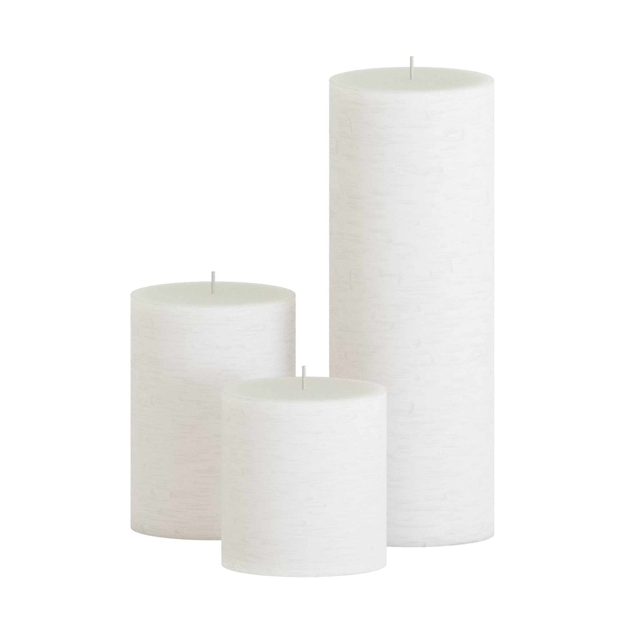 CANDWAX White Pillar Mix - 3 inch, 4 inch & 8 inch